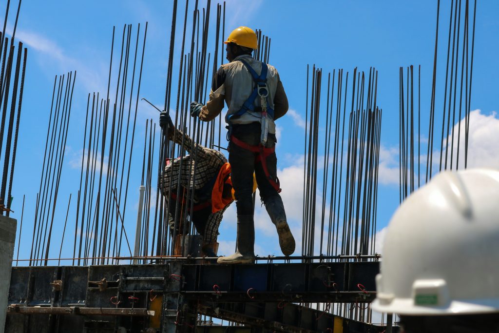 construction workers on site